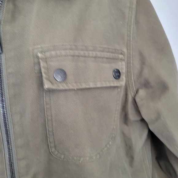 Carhartt Women's Medium Olive Green Canvas Utility Military Jacket Coat Workwear - Picture 5 of 12